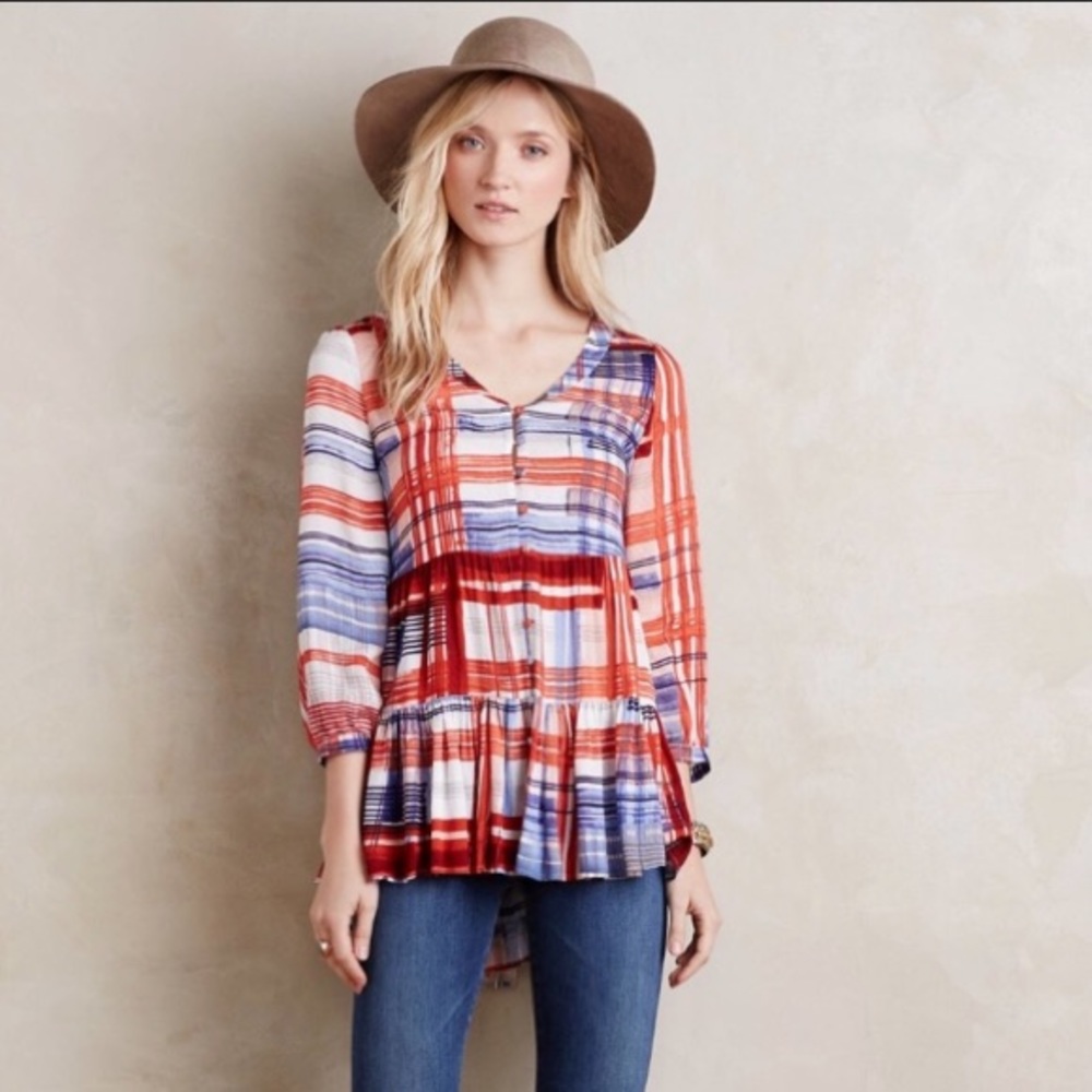 Anthropologie Plaid Maeve Shirt